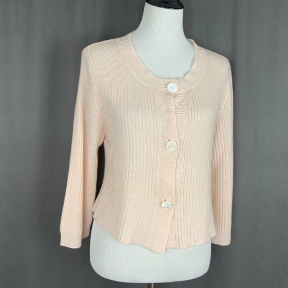 P. Jamas 100% Cashmere Baby Pink Bed Jacket Size S - Picture 8 of 16